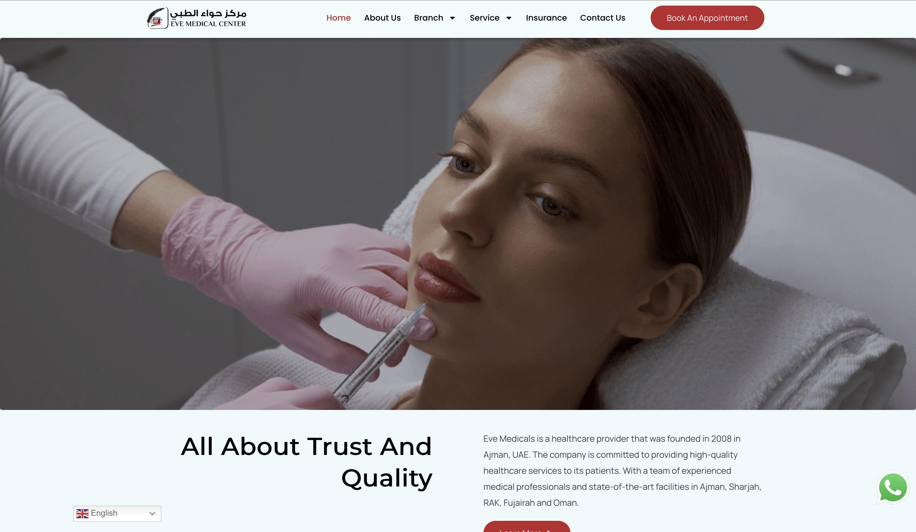 Eve Medical Center — Built a responsive WordPress site for Eve Medical Center with custom forms and backend support.